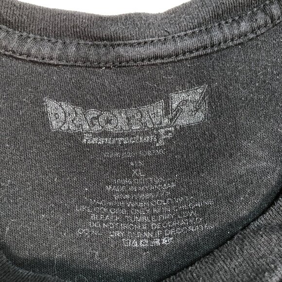 Dragon Ball Z T Shirt Men's XL Black Resurrection F Goku Super Saiyan Blue Anime - Picture 3 of 11